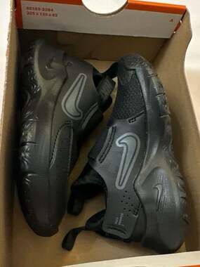 Nike Flex Running Black Slip On Sneakers Size 2y